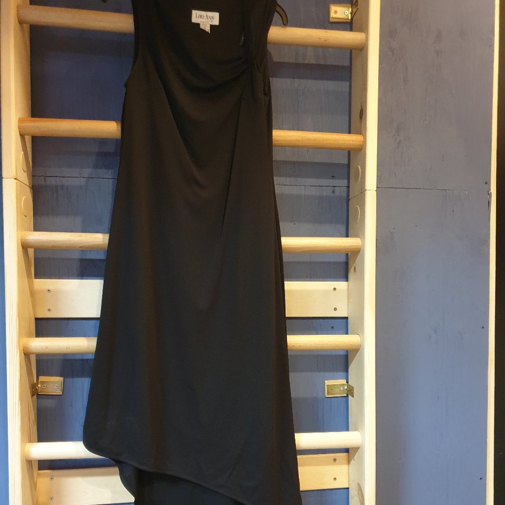 Black high-low hem dress